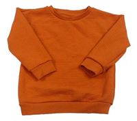 Oranžová žebrovaná mikina Primark