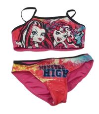 Tmavorůžové dvoudílné plavky s Monster High