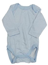 Bílo-modré pruhované body 