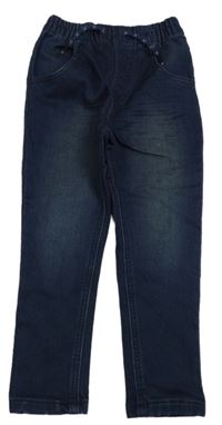 Tmavomodré teplákové skinny rifle Dunnes Stores