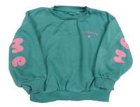 Tmavozelená oversize mikina s nápisem George