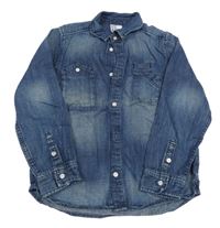 Tmavomodrá riflová košile 