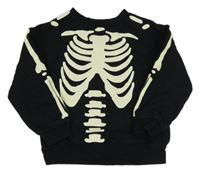 Černá mikina s kostrou M&S