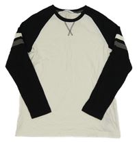 Bílo-černé triko M&S