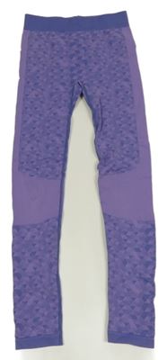 Fialové vzorované thermo legíny 