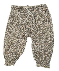 Hnědé lehké leopardí tepláky Next