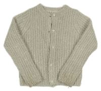 Stříbřitě šedý propínací svetr H&M