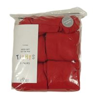 Nové - 5x červené punčocháče George