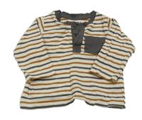 Šedo-hnědé pruhované triko Nutmeg