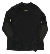 Černé funkční brankářské triko s logem kipsta 