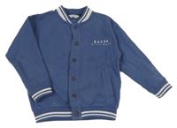 Modrá propínací mikina s logem Baker