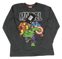 Nové - tmavošedé triko s Marvel 
