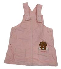 Růžové laclové manšestrové laclové šaty s pejskem M&S