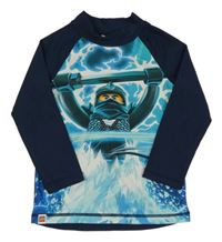 Tmavomodro-modré UV triko s Lego Ninjago H&M
