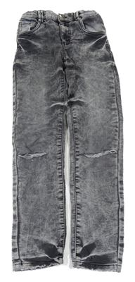 Tmavošedé melírované skinny rifle Yigga