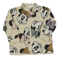 Smetanová fleecová propínací mikina s Minnie H&M