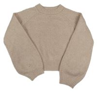 Pudrový crop svetr s perličkami Primark