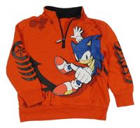 Červená mikina se Sonicem PRIMARK