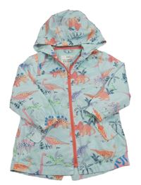 Světlemodro-růžová šusťáková jarní bunda s diny a kapucí M&S