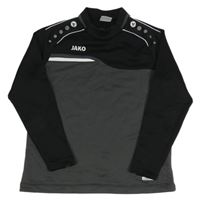 Černo-antracitová thermo mikina s logem Jako