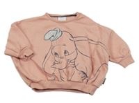 Růžová oversize mikina s Dumbem Disney