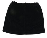 Černá manšestrová sukně Yigga