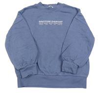 Šedomodrá mikina s nápisem M&S