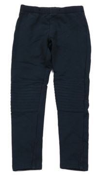 Tmavomodré zateplené legíny se žebrováním Lindex