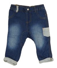 Tmavomodré teplákové rifle Ergee