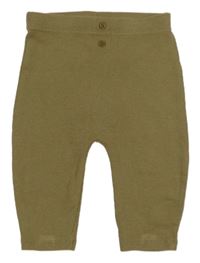 Khaki žebrované lehké tepláky Ergee