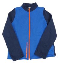 Modro-tmavomodrá propínací mikina Decathlon