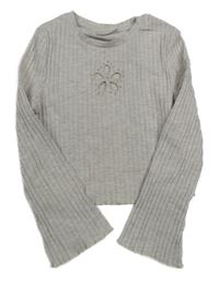 Béžové žebrované crop triko s průstřihem Matalan