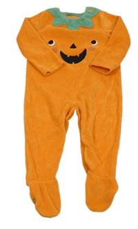 Oranžový sametový overal - dýně Tu