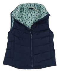 Tmavomodrá šusťáková zateplená funkční vesta Crane