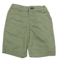 Khaki plátěné chino kraťasy H&M