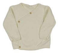 Smetanový propínací svetr 
