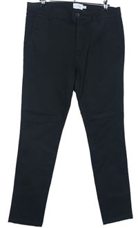 Pánské černé plátěné kalhoty zn. Topman vel. 36/32