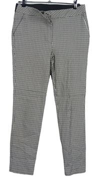 Dámské černo-bílo-béžové vzorované skinny kalhoty Nutmeg 