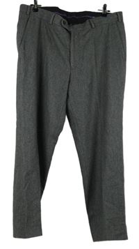 Pánské šedé vlněné kalhoty Hiltl 
