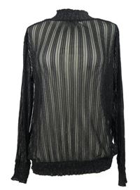 Dámské černé třpytivé tylové triko Janina 