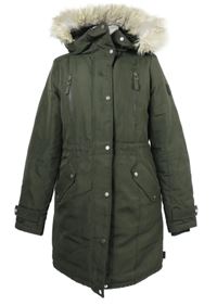 Dámský hnědý šusťákový zimní kabát s kapucí Vero Moda 