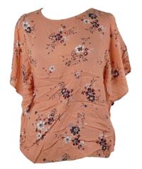 Dámská růžová květovaná halenka C&A