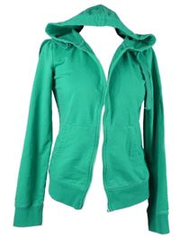 Dámská zelená propínací mikina s kapucí Ever.me 