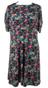 Dámské černo-barevné ktičkované šaty Next 