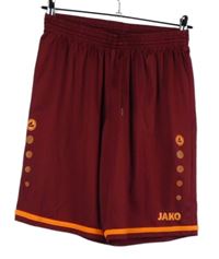 Pánské vínové sportovní kraťasy s potiskem Jako 