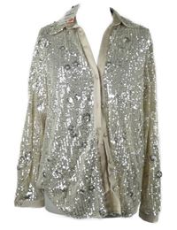 Nové - Dámská pudoro-stříbrná flitrová tylová halenka Zara 