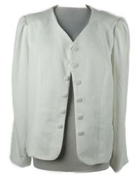 Dámský bílý strukturovaný sakový cardigán s gombíky 