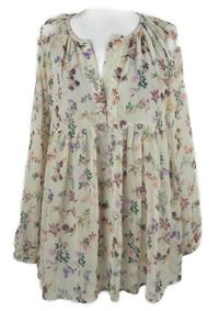 Dámská smetanová květovaná šifonová tunika Janina 