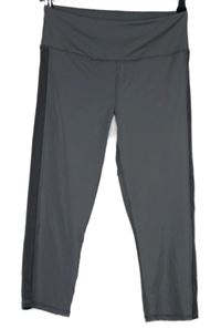 Dámské šedé sportovní funkční legíny s pruhy Ergeenomix 