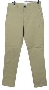 Pánské béžové skinny plátěné kalhoty H&M vel. 31